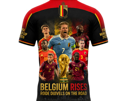 Belgium World Cup 2026 Soccer Jersey - Red Devils All-Over Print Jersey