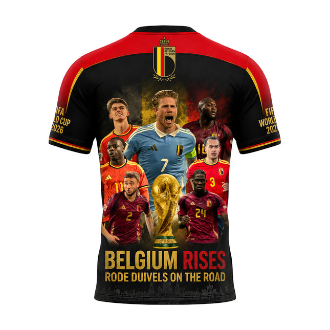 Belgium World Cup 2026 Soccer Jersey - Red Devils All-Over Print Jersey