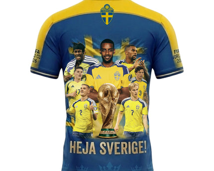 Sweden World Cup 2026 Soccer Jersey - Heja Sverige All-Over Print Jersey