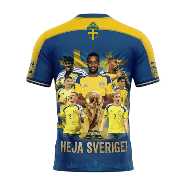 Sweden World Cup 2026 Soccer Jersey - Heja Sverige All-Over Print Jersey