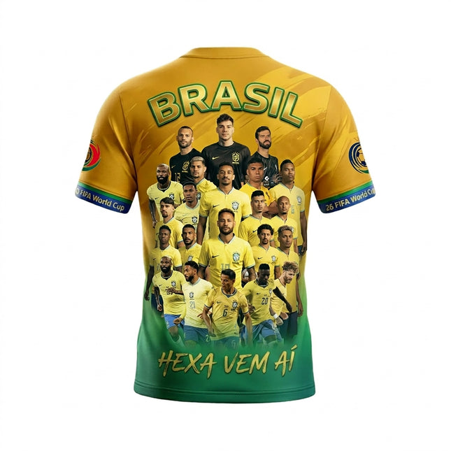 Brazil Trophy Mascot Fan Jersey – Custom Name World Cup 2026 Soccer Jersey
