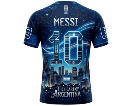 The Heart of Argentina - Messi #10 Argentina City Skyline Soccer Jersey