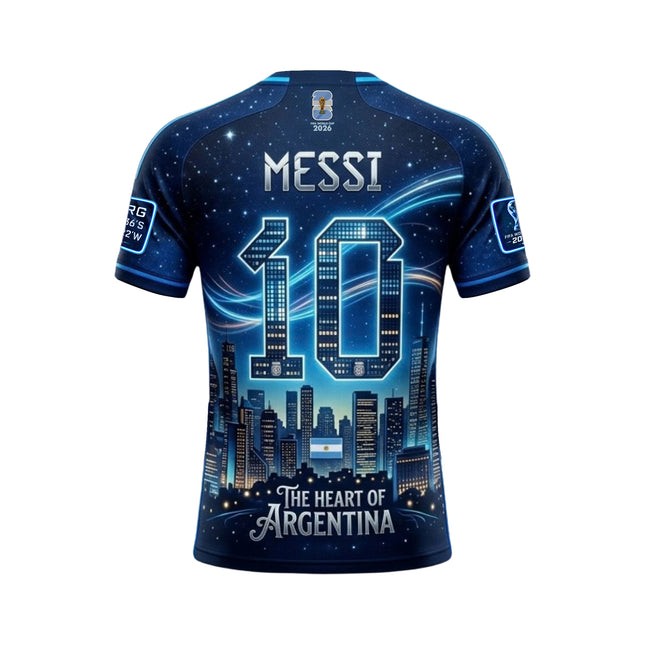 The Heart of Argentina - Messi #10 Argentina City Skyline Soccer Jersey
