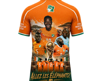 Ivory Coast World Cup 2026 Soccer Jersey - Allez Les Éléphants All-Over Print Jersey