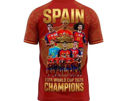 Spain Football 2026 FIFA World Cup Champions Premium Fan Gear Jersey