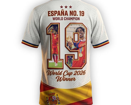 Lamine Yamal Champion of the World Spain 2026 World Cup Winner Graphic Jersey