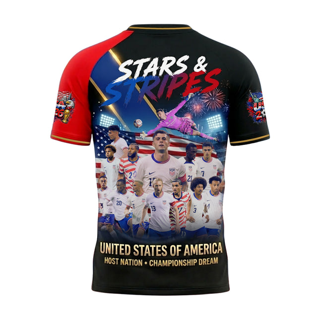 Stars & Stripes USA World Cup 2026 Eagle & Flag Soccer Jersey
