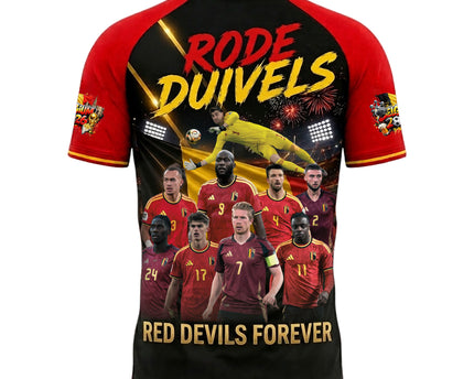 Belgium World Cup 2026 Soccer Jersey - Red Devils Forever All-Over Print Jersey