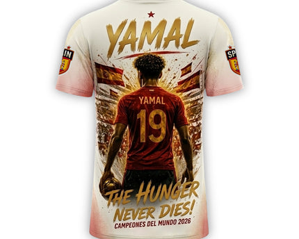 Lamine Yamal World Cup 2026 Champion Jersey The Hunger Never Dies AOP Jersey