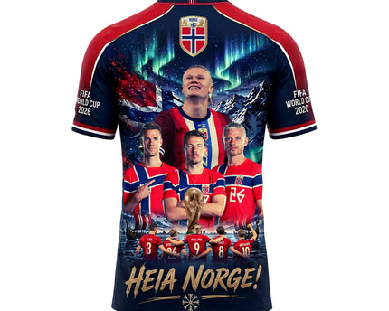 Norway World Cup 2026 Soccer Jersey - Heja Norge All-Over Print Jersey