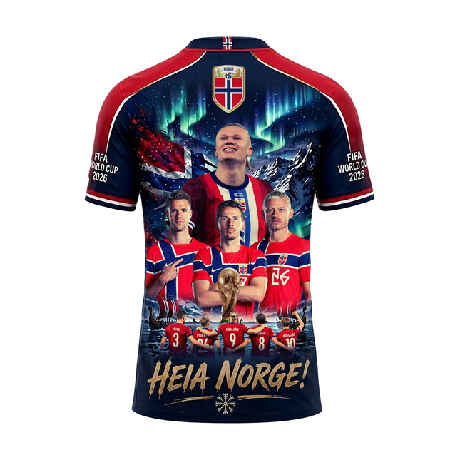 Norway World Cup 2026 Soccer Jersey - Heja Norge All-Over Print Jersey