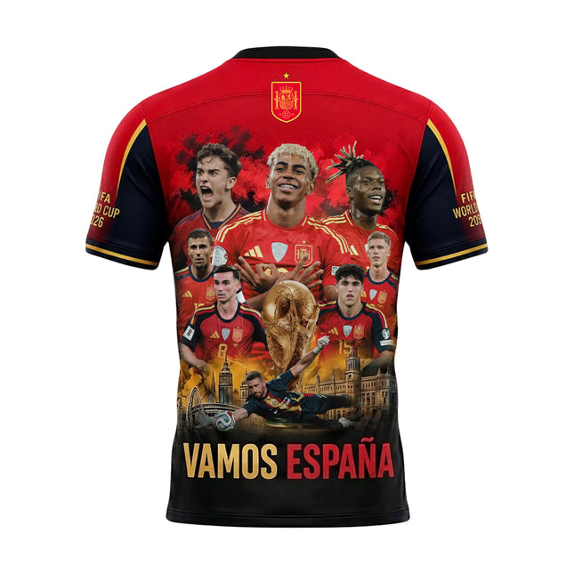 Vamos España Men's Soccer T-Shirt - World Cup 2026 Commemorative Jersey