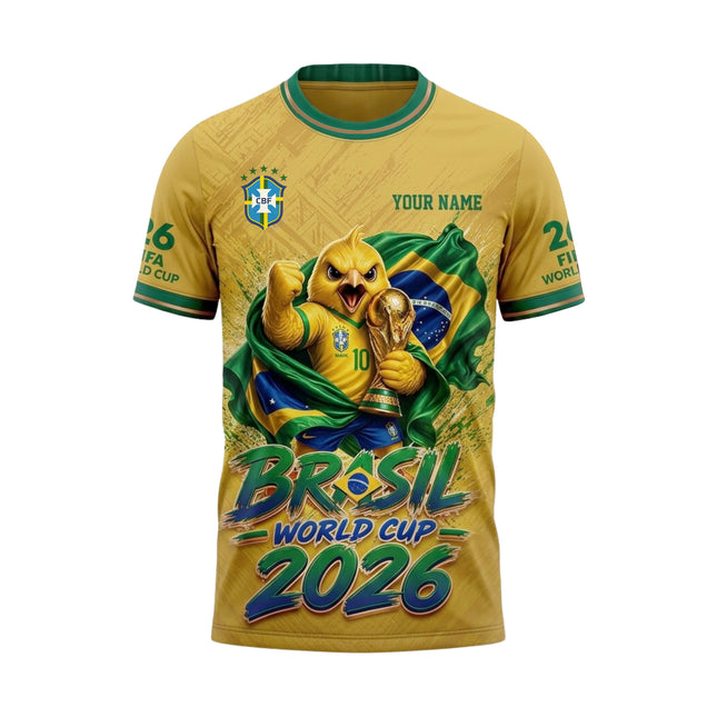 Brazil World Cup 2026 Fan Jersey – Custom Name Soccer Jersey