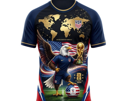 United States Soccer 2026 All-Over Print Team Action Graphic Jersey