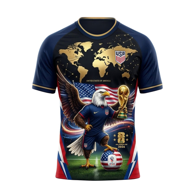 United States Soccer 2026 All-Over Print Team Action Graphic Jersey