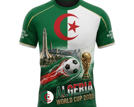 Algeria World Cup 2026 Soccer Jersey - Tahya El Djazaïr All-Over Print Jersey
