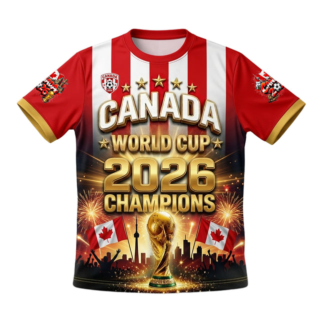 Maple Leaf Glory Canada World Cup 2026 Champions Commemorative Football Jersey