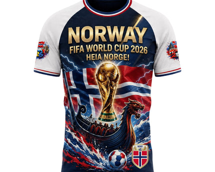 Norway World Cup 2026 Soccer Jersey - Heia Norge All-Over Print Jersey