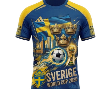Sweden World Cup 2026 Soccer Jersey - Heja Sverige All-Over Print Jersey