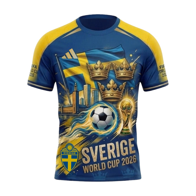 Sweden World Cup 2026 Soccer Jersey - Heja Sverige All-Over Print Jersey
