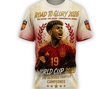Lamine Yamal World Cup 2026 Champion Jersey The Hunger Never Dies AOP Jersey