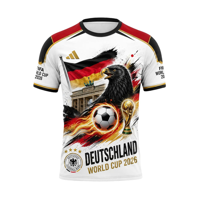 Wir Für Deutschland Germany World Cup 2026 Eagle & Brandenburg Gate Jersey