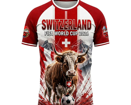 Switzerland World Cup 2026 Soccer Jersey Hopp Schwiiz 3D Jersey