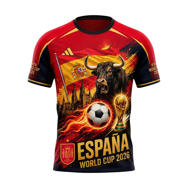 Vamos España Men's Soccer T-Shirt - World Cup 2026 Commemorative Jersey