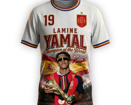 Lamine Yamal Champion of the World Spain 2026 World Cup Winner Graphic Jersey