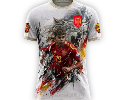 Lamine Yamal 19 Spain Soccer Jersey World Champions Edition