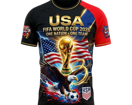 Stars & Stripes USA World Cup 2026 Eagle & Flag Soccer Jersey