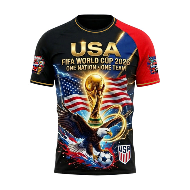 Stars & Stripes USA World Cup 2026 Eagle & Flag Soccer Jersey