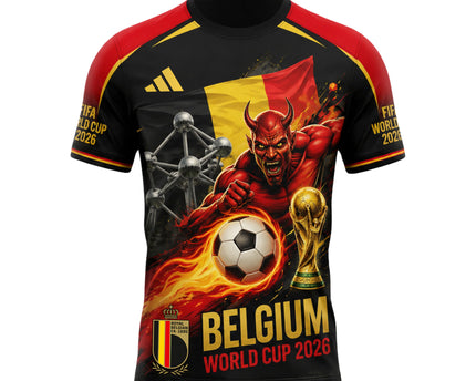 Belgium World Cup 2026 Soccer Jersey - Red Devils All-Over Print Jersey
