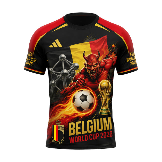 Belgium World Cup 2026 Soccer Jersey - Red Devils All-Over Print Jersey