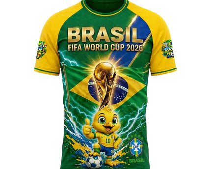 Brazil World Cup 2026 Champions "Joga Bonito" 3D Soccer Jersey