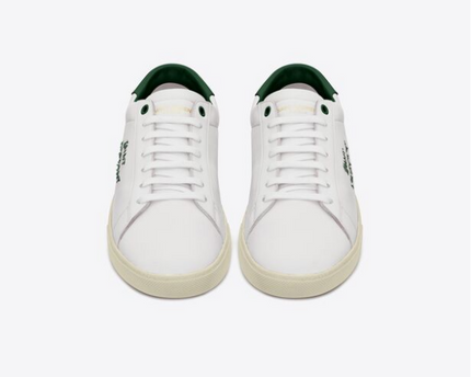 Men's Saint Laurent Court Classic SL06 White Green Sneakers