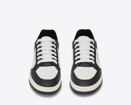 Men's Saint Laurent Low Top White Dark Green Sneakers
