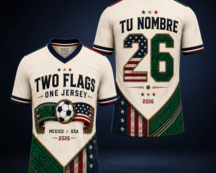 Personalized Soccer Jersey USA Mexico Flags 2026 Gift for Fans