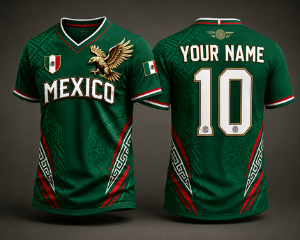 Personalized Mexico Soccer Jersey Custom Name 2026 Gift for Fans