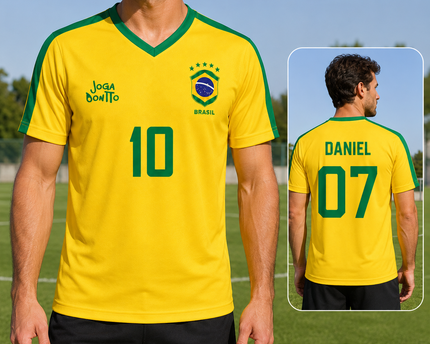 Personalized Brazil Soccer Jersey Custom Name Gift for Fans