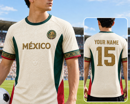 Personalized Aztec Pattern Soccer Jersey Custom Name Gift for Football Fans
