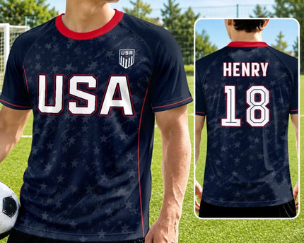 Personalized USA Soccer Jersey Custom Name Gift for Football Lovers