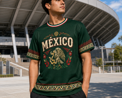 Personalized Mexico Aztec Eagle Soccer Jersey Gift for Football Lovers