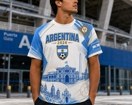 Personalized Argentina Soccer Jersey 2026 Gift for Football Fans