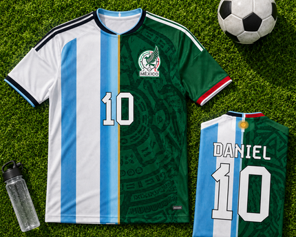Personalized Soccer Jersey Argentina x Mexico - Gift for Football Fans