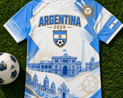 Personalized Argentina Soccer Jersey 2026 Gift for Football Fans