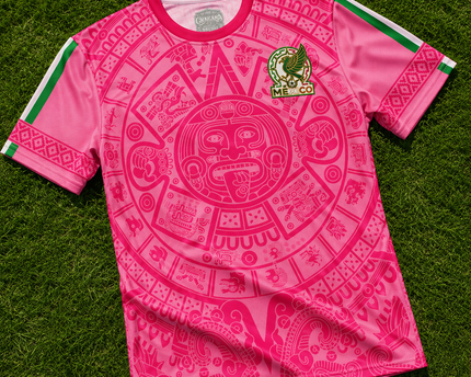 Personalized Aztec Calendar Pink Soccer Jersey Gift for Football Lovers