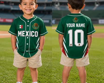 Personalized Mexico Football Jersey Custom Name Gift for Soccer Fans
