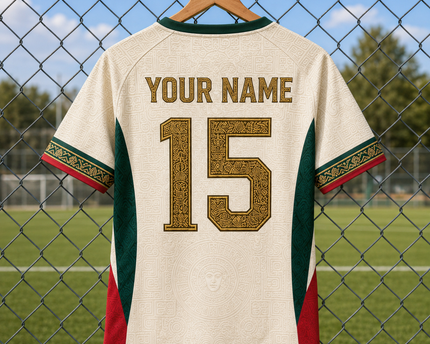 Personalized Aztec Pattern Soccer Jersey Custom Name Gift for Football Fans