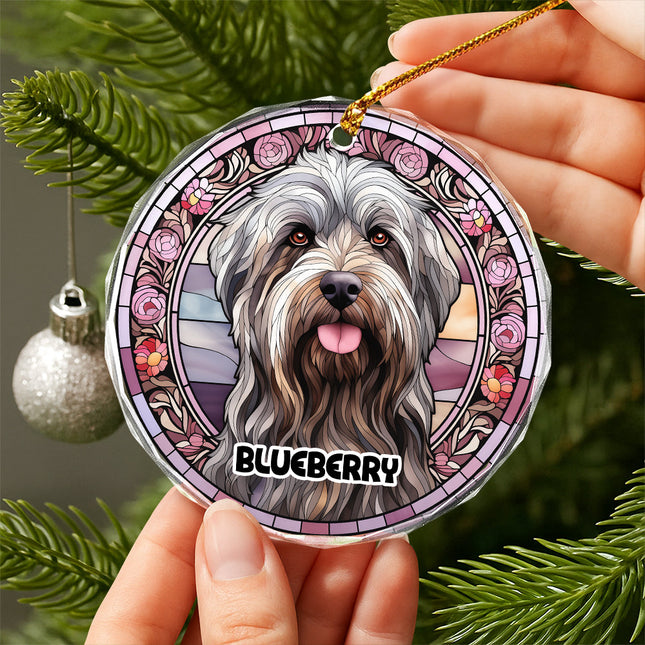 Personalized Dog Portrait Art Glass Ornament Gift For Dog Lovers
